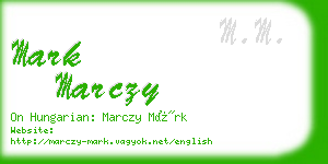 mark marczy business card